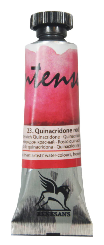 23 quinacridone red renesans intensewater watercolour paint