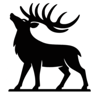 bellowing stag silhouette