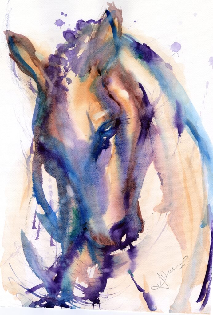 blue eyed horse